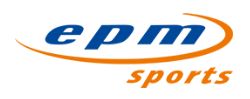 Man sieht das Logo von EPM Sports.